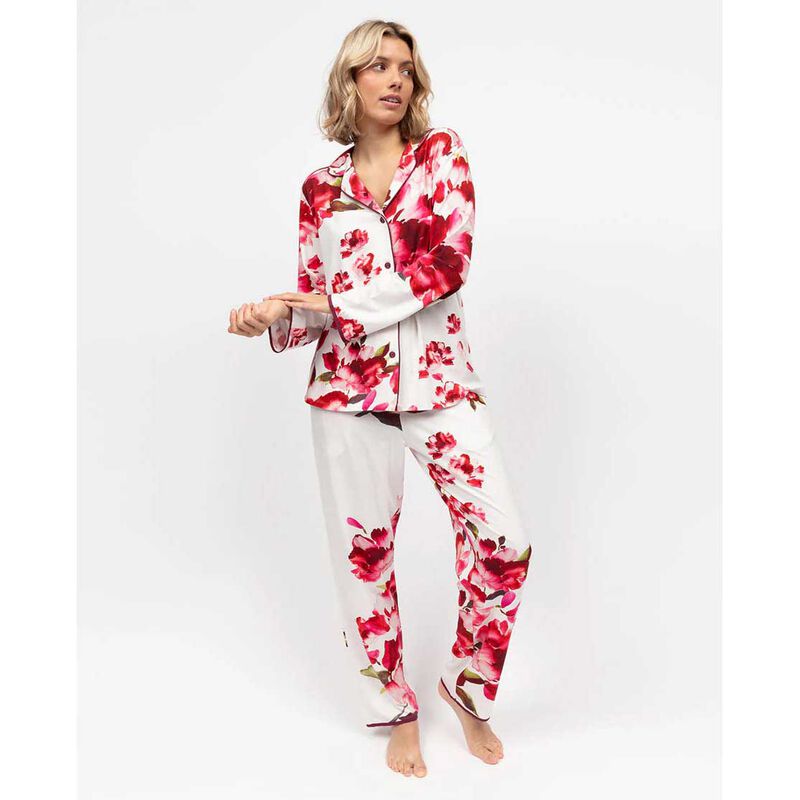 Cyberjammies Isabella Floral Printed Jersey L/S Pyjama Top image number 2